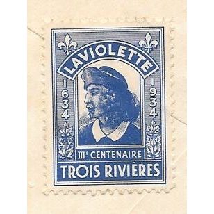 Trois Rivieres, Quebec cancel, 1934, double rate, great labels