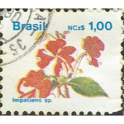 BRAZIL, FLOWER, Impatiens, blue 1989, Ncruz01.00