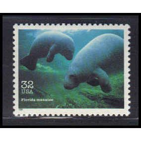 3105o 32c Florida Manatee Fine MNH V4495