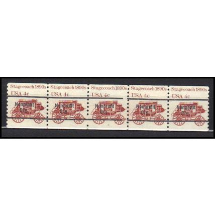 1898Ab 4c Stagecoach Fine MNH Dry Gum PNC 6/5 Line Gap AA0116