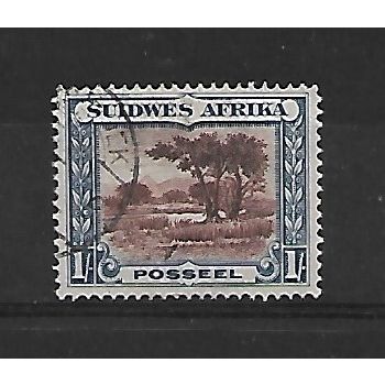 SouthWestAfrica.SG80 1s Bush Scene.Afrikaans Print.Fine Used.May21a