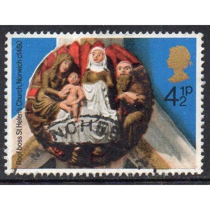 GB 1974 Christmas - Church Roof Bosses - St Helen's, Norwich 4½p Used