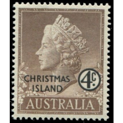 Christmas Island 1958 4c QE2 Head MVLH - SG 2