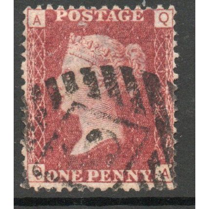 Sg43 1d red plate 149 fine used " Q A " (REDS)