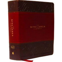 The King James Study Bible, Imitation Leather, Burgundy, Full-Color Edition