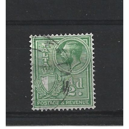 Malta.SG194 1/4d Yellow-Green.Fine Used.Apr25m