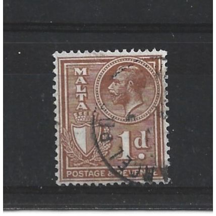 Malta.SG195 1d Chestnut.Fine Used.Apr25t