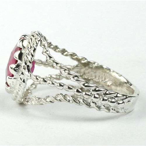 Created Ruby, 925 Sterling Silver Ring, SR070