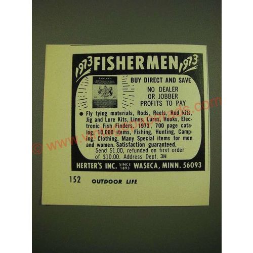 1973 Herter's Inc. Ad - 1973 Fishermen 1973 Buy direct and save
