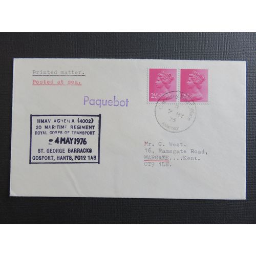 Alderney Paquebot HMAV Agheila 1976 Cover
