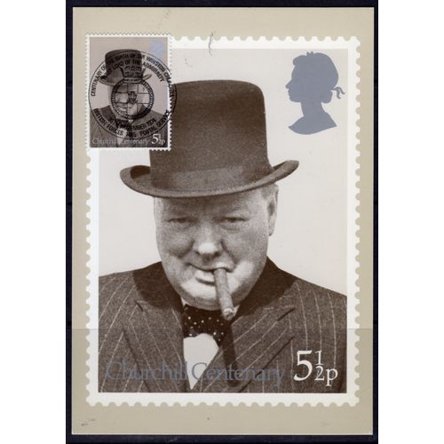 GB 1974 Winston Churchill 5½d PHQ card, special BFPO cancellation