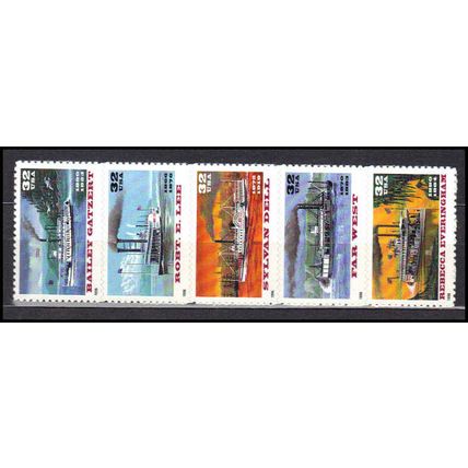 3091-3095 32c Riverboats Very Fine MNH L01029