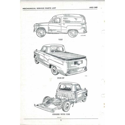 BMC Half Ton Commercial Vehicles Parts List Catalogue AKD3409 1967 PDF