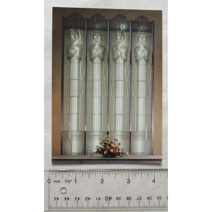 old Postcard Glass Angels, St Matthews Church, Millbrook, Jersey