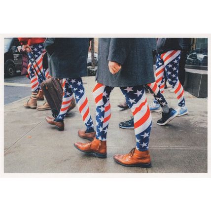 American Stars & Stripes Trousers & Leather Shoes Fashion Parade Postcard