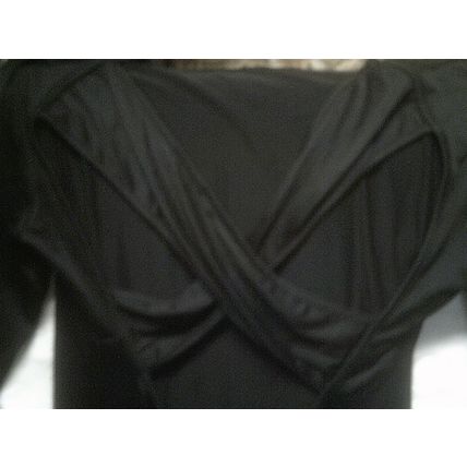 Women's black long dress criss-cross back new