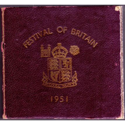 1951 Great Britain 1 Crown (5 Shillings) Coin Festival of Britain Purple Case