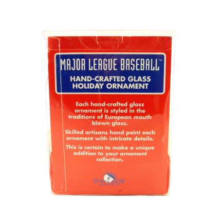 CUBS MAJOR LEAGUE BASEBALL HAND CRAFTED GLASS CHRISTMAS HOLIDAY ORNAMENT 2005