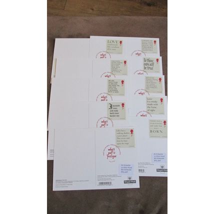 2016 GB PHQ FDC Cover Postcards - William Shakespeare quotes