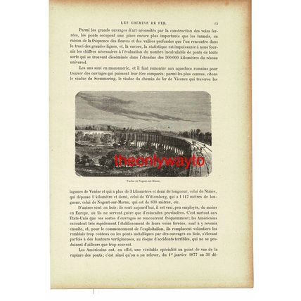 Viaduct At Nogent-Sur-Marne, France, Book Illustration (Print), 1895