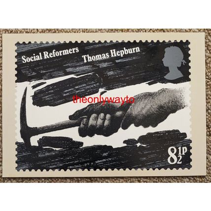Thomas Hepburn, Social Reformers, 8.5p Post Office Postcard PHQ 14, 1976
