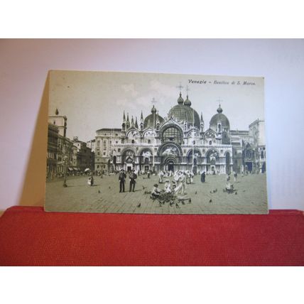 BASILICA DI S. MARCO, VENEZIA, ITALY unused antique postcard. =