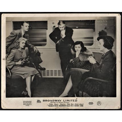 BROADWAY LIMITED 1941 Victor McLaglen, Marjorie Woodworth 7 10x8 LOBBY CARDS