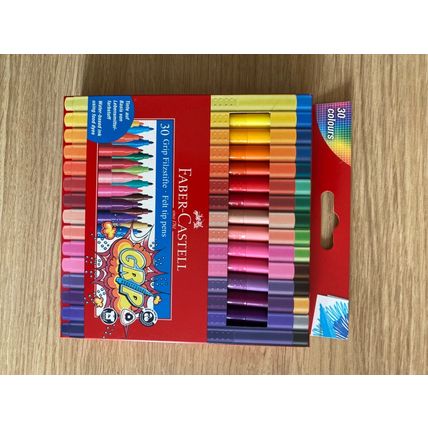 Faber-Castell Grip Colour Felt Tip Pens - Set of 30