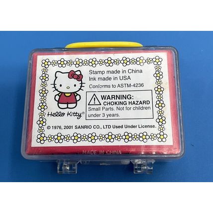 A Rare Sanrio 2001 Hello Kitty Vintage Mini Ink Stamp Set