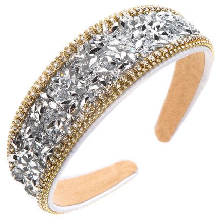 Baroque Women's Headband Embellished Jewelled Hairband Tiara Crown Wedding Party