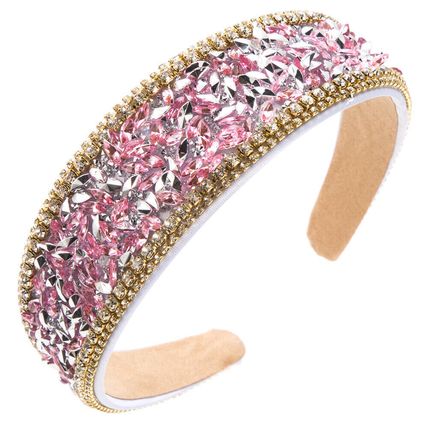 Baroque Women's Headband Embellished Jewelled Hairband Tiara Crown Wedding Party