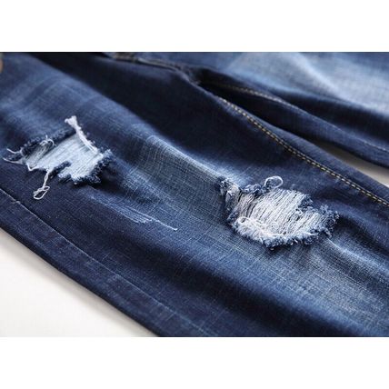 Men's Denim Shorts Distressed Ripped Half Pants Jeans Casual Shorts