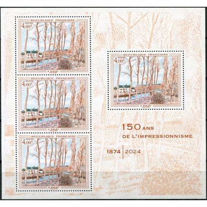 France. 2024. 150th Anniversary of Impressionist Art (MNH **) Souvenir Sheet