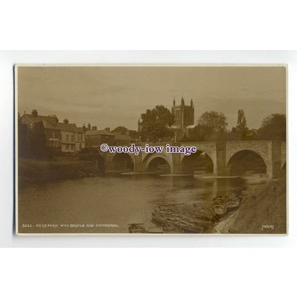 Ju994 - Hereford , Wye Bridge & Cathedral - Judges postcard 3555