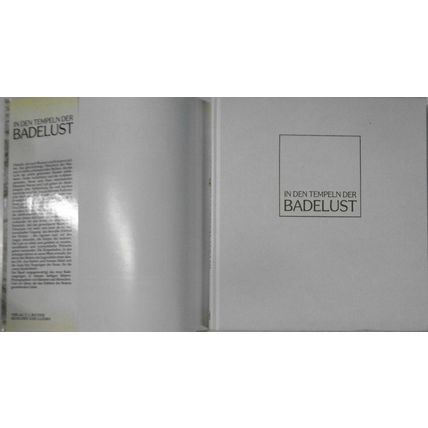 In den Tempeln der Badelust : Architekturen der Sinnlichkeit. 1986 Hardcover/DJ