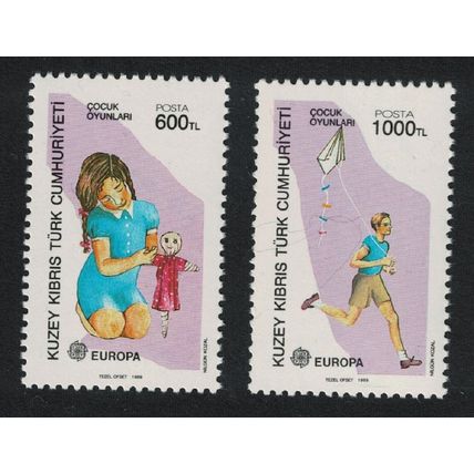 Turkish Cyprus Europa Children's Games 2v 1989 MNH SG#251-252 MI#249C-250C