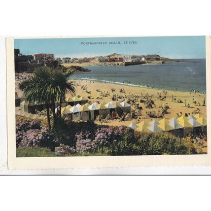 Porthminster Beach St Ives Lettercard Page Ephemera VGC