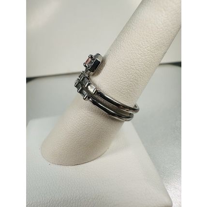 Bomb Party Ring Jewelry BP Sz7 Revealed RBP Light Pink Rhodium Pl Heavy Wear