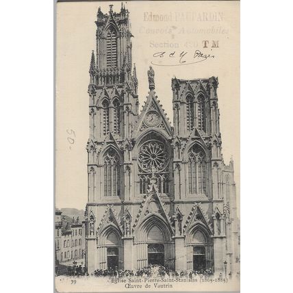 SAINT PIERRE POSTCARD WITH 420 SECTION CACHET CIRCA 1916 MY REF 2