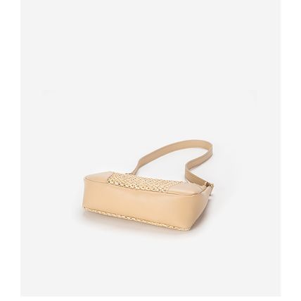 Women Beach Woven Bag Shoulder Bag Brown