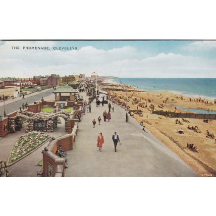 B557 CLEVELEYS - THE PROMENADE COLOURED POSTCARD