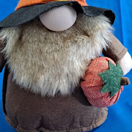 Homemade Lot 2 PILGRIM PLUSH GNOMES Bean Bag Thanksgiving Harvest Turkey Holiday