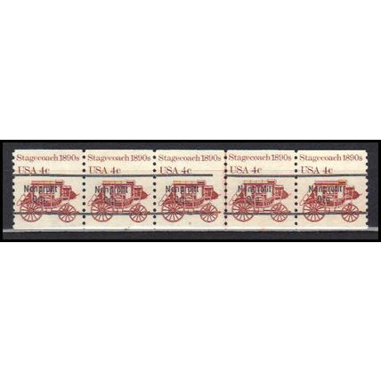 1898Ab 4c Stagecoach Very Fine MNH Dry Gum PNC 5/5 Line Gap AA0020