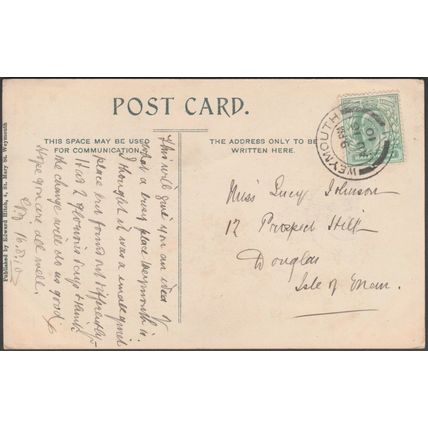 The Sands, Weymouth, Dorset, 1910 - Edward Hitch Postcard