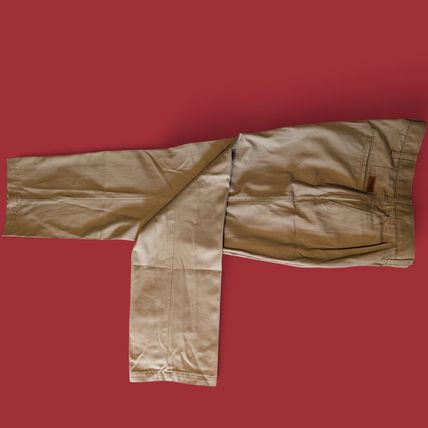 Wrangler Riata Khaki Pants Mens Size 34 x 30 Beige Straight Cotton 3 Pockets