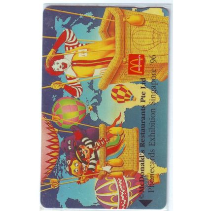 McDonald Phonecards Exhibition S'pore 96S'pore $3 Telephone Card (Unused)