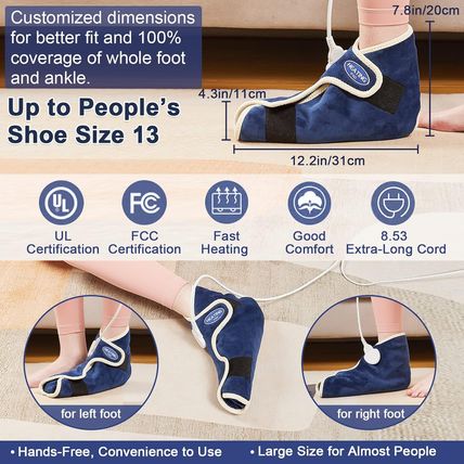 JOBYNA Ankle/Toe/Foot Warmer | Full Coverage Heated Foot Wrap |86-158℉ Continuou