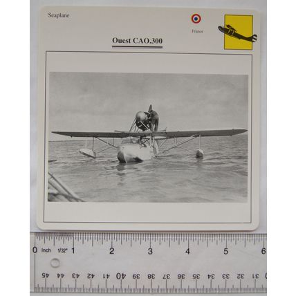Ouest CAO.300 - France - Seaplane - Collectors Club Card