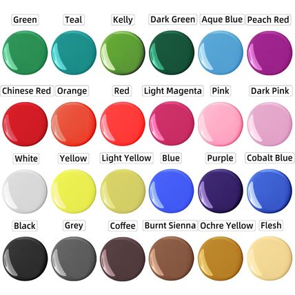 Imyyds Airbrush Paint, 24 Color Acrylic Airbrush Paint Set, Water Based Read-To-