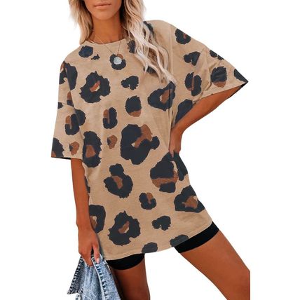 Boyfriend Leopard Print Loose T Shirt